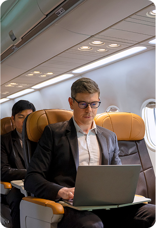 Professional with laptop